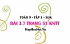 Bài 3.7 Toán 9 tập 1 SGK Kết nối tri thức